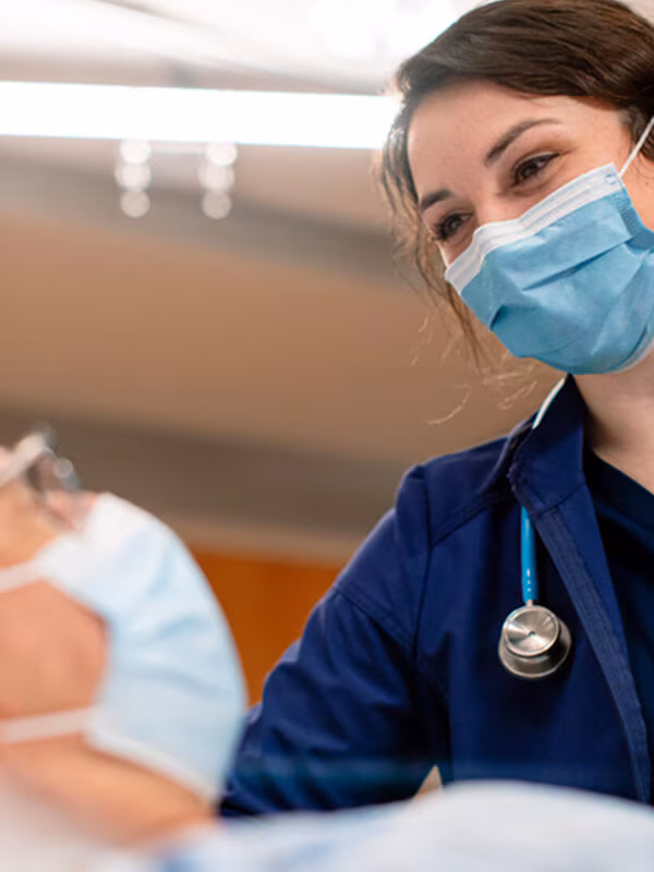 Clinician greeting a patient